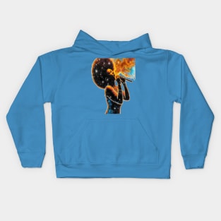 Cosmic Girl (No Background) Kids Hoodie